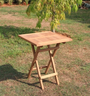 Klapptisch Gartentisch 60 x 60 cm in Premium Teak