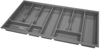 Besteckeinsatz Besteckkasten 80 cm Schubkasten grau