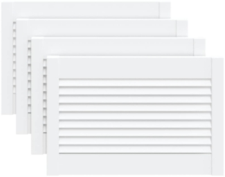 vidaXL Schranktüren Lamellen-Design 4 Stk Weiß 39,5x59,4 cm Massivholz 151150