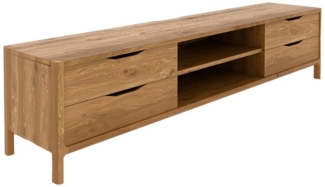 Lomadox Lowboard THORNBURY-165, TV-Schrank, Wildeiche massiv geölt, montiert, 200cm breit, grifflos