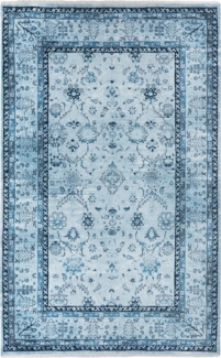 Tesso Living Designteppich ARMAND Teppich Wohnzimmer, Vintage Look, Orientalisch, bedruckt, Rechteckig, BOHO, Flachgewebe, mit klassischen Fransen