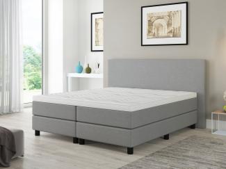 Boxspringbett FLORENZ Grau 180x200cm H5