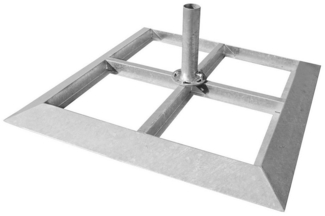 Delschen Betonschirmständer Plattenständer für Sonnenschirm Schirmständer Stahl 1090x1090x60 mm