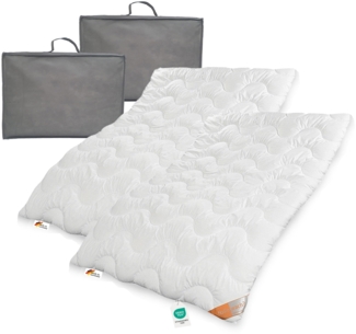 2 Stk. extra warme Hallo Wach Klimafaser Winterdecke Bettdecke 135x200