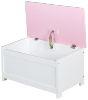 roba Spielzeugtruhe 'Krone' - Sitz- & Aufbewahrungstruhe für Kinderzimmer - Truhenbank - Rosa / Pink