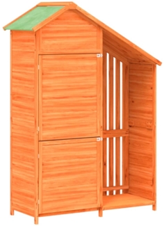vidaXL Geräteschuppen Braun 120x53,5x170 cm Massivholz Kiefer 172246