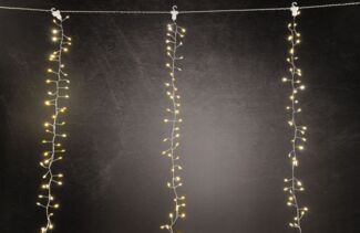 TrendLine LED-Lichtervorhang Mini Außen 1,5x1 m warmweiß mit Timer