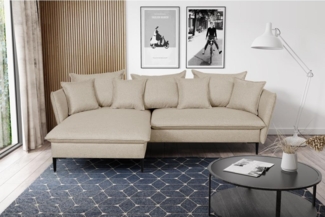 Ecksofa mit Schlaffunktion LAZARE von PASCAL MORABITO - Stoff - Beige - Ecke links