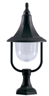 Außenleuchte, Sockelleuchte, H 50 cm, Schwarz