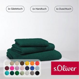 s.Oliver Handtuch Set s.Oliver, Premium Qualität, 600 gr/m², Walkfrottier (Set, 3-St), 1 Gästetuch 30x50 cm, 1 Handtuch 50x100 cm, 1 Duschtuch 70x140 cm