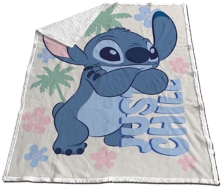 Lilo & Stitch Fleecedecke 130x170 cm Sherpa Kuschelige Disney-Decke für Kinderzimmer