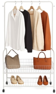 Rollbarer Kleiderständer mit 2 Ablagen 10051376_49