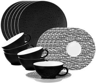 Seltmann Weiden Life Fashion Teeservice 18-teilig - Glamorous Black