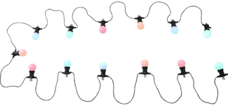 LED Lichterkette, Außenleuchte, schwarz, Opal, IP44