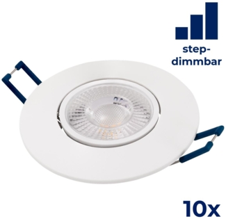 LED-Einbauleuchte McShine ''EL-313D'' 4,5W, 450lm, 3000K, step-dimmbar, 10er-Pack
