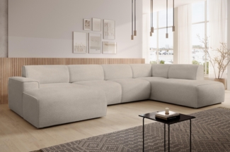 AX LIVING XXL Sofa U Form Didim Beige 415cm breit modern & großzügig R
