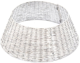 MARELIDA Christbaumständer Weihnachtsbaumrock Weide Abdeckung für Baumständer 70cm grau 3teilig (1-tlg)