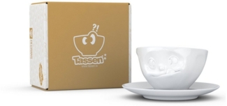 Schmunzel Kaffee Tasse lecker in weiß 200ml