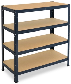 shelfplaza Schwerlastregal HOME, 115 x 120 x 40 cm anthrazit, 4 Böden, Kellerregal, Garagenregal, Steckregal