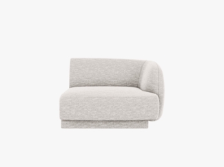 Micadoni Eckmodul Miley 1-Sitzer Chenille Hellgrau Rechts