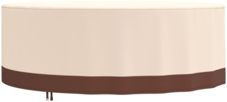 vidaXL Gartenmöbel-Abdeckung Rund Beige Ø 244x71 cm 600D Oxford 359654