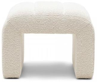 Riviera Maison Hocker Brera Stool Bouclé Weiß Sand 9819001