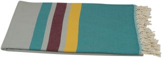 Hamamtuch grau bunt 100x180 cm "Strandtuch"