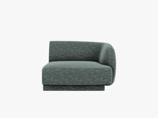 Micadoni Eckmodul Miley 1-Sitzer Chenille Petrol Rechts