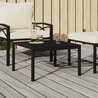 vidaXL Garten-Couchtisch Schwarz 60x60x35 cm Stahl