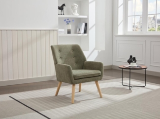 Vente-unique - Sessel - Stoff - Grün - SERINO