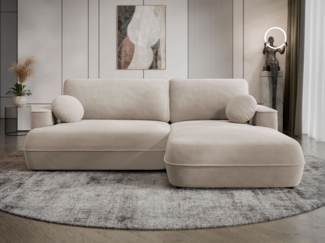 Ecksofa Fansera L (Farbe: Velo 621, Seite: Rechts)