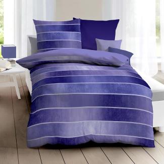 Kaeppel Mako-Satin Bettwäsche Timeless | 240x220 cm + 2x 80x80 cm | violett