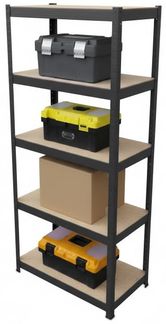 2x Schwerlastregal 180 x 60 x 30 cm, schwarz 10054207