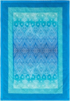 Bassetti Granfoulard Plaid Decke Wohndecke Kerala B1 blau 135x190