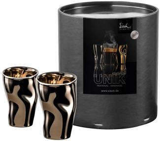 Eisch UNIK Espressoglas 2er Set silber im Geschenkkarton - A