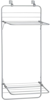 mDesign Trockengestell Hängetrockner Wäscheständer zum Hängen Metall Silber/Grau