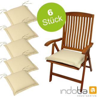 6 x indoba - Sitzkissen Serie Premium - extra dick - Beige