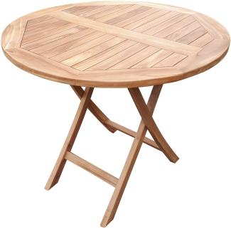 deVries Teakholz-Gartentisch Woodie - ø 90 cm