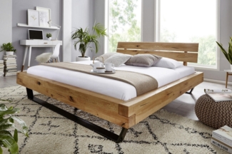 Doppelbett 'Mia' 180x200cm Wildeiche geölt