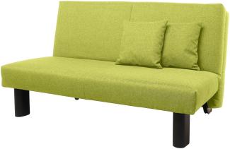 Faltsofa Kalomira Bezug Flachgewebe Metall schwarz / apfel 21510