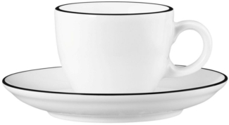 Seltmann Weiden Becher Modern Life "Black Line" Espressotasse 0,09 l+Untere, Porzellan