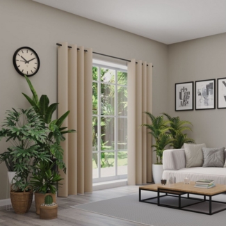 Neutex for you! Verdunkelungsvorhang INSULA (1 St), Ösen, abdunkelnd, Uni-Dimout für starke Verdunklung, nach Maß