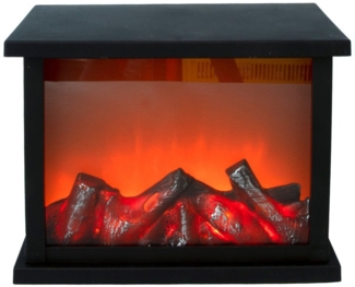 Spetebo LED Dekolicht LED Kamin Laterne - 27 x 21 cm, 3, LED, warmweiß, Künstliches Kamin Feuer mit tanzenden Flammen