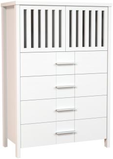 Kommode Highboard Lauro 90 x 43,5 x 130 cm 2-türig Kiefer weiß