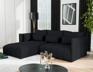 AX LIVING Gaziante Eckschlafcouch mit Bettkasten 245 cm anthrazit