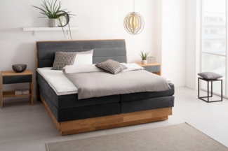 OTTO products Boxspringbett, LED-Beleuchtung, mit zertifizierten, recycelten Bezugsstoffen