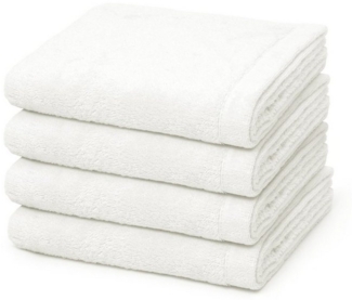 Cawö Lifestyle 4 tlg. Frottier-Set - 4 X Handtuch (50 X 100cm) - 520 g/m2 - Weiß