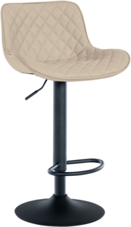 CLP Barhocker Minosa 360 drehbar mit Fußstütze,creme Kunstleder