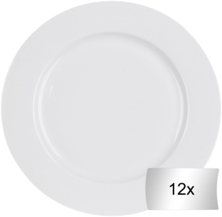 Home4You Speiseteller, Ø 26,5 cm, Bone China, Spülmaschinenfest, (12 St)