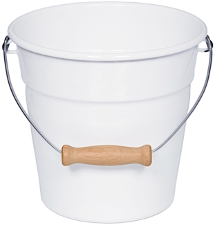 RIESS 0597-033 Minieimer 16 cm, Emaille, CLASSIC WEISS / Abfalleimer